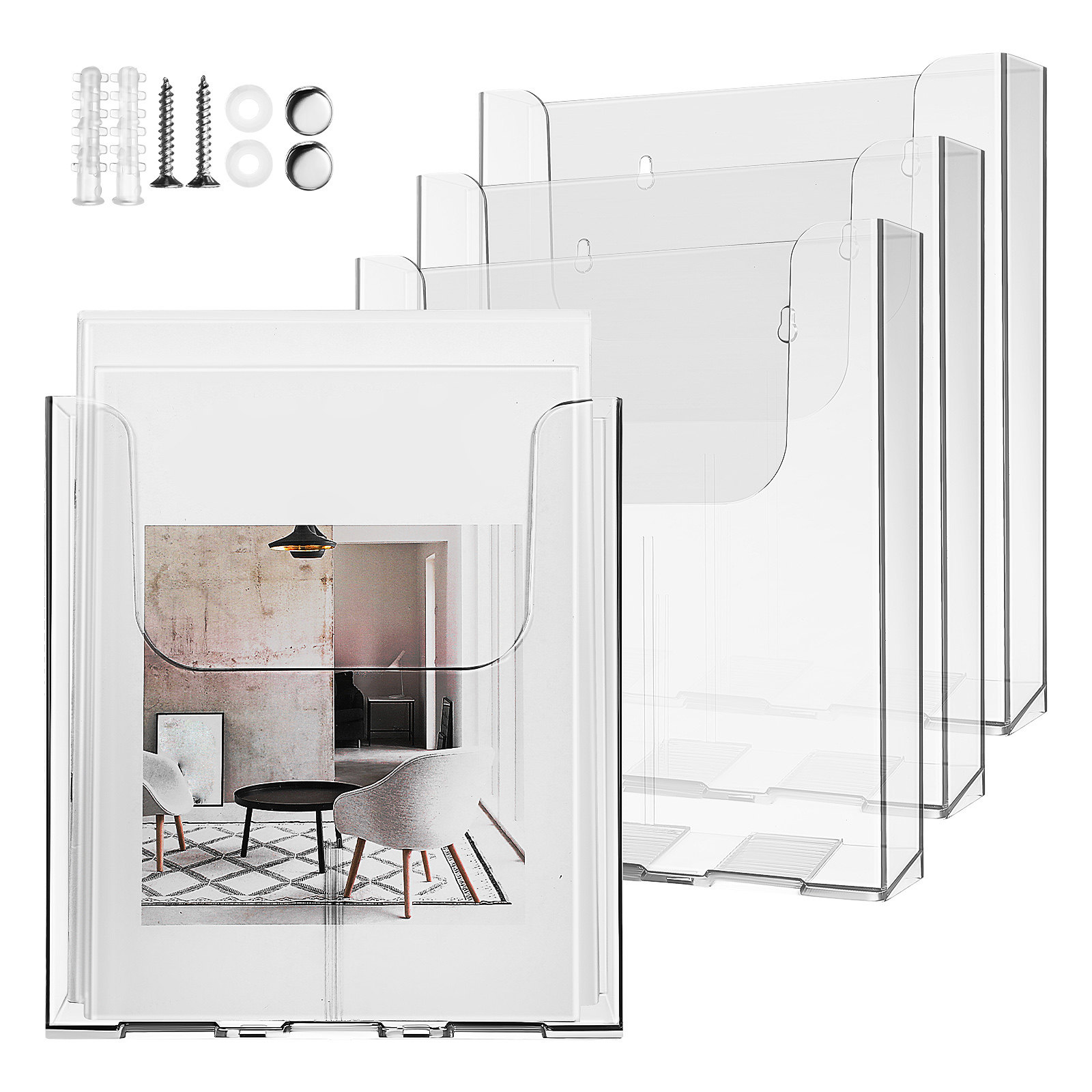 Document Holder Stand - 4 unidades de organizador de pared