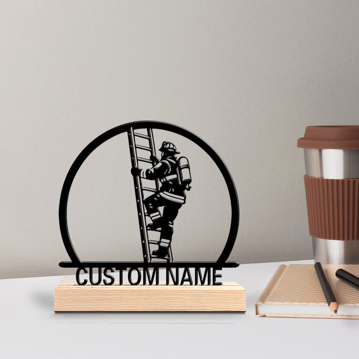 Home Office Logo - 1 pieza de estatua de metal