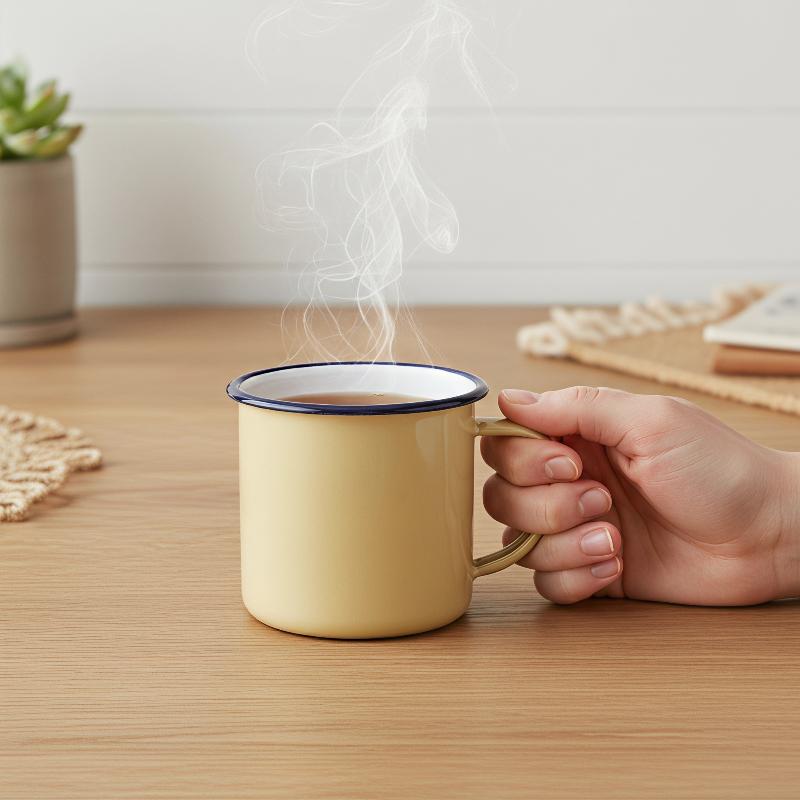 Home Office Logo - Tazas de Esmalte Duraderas con Logotipo