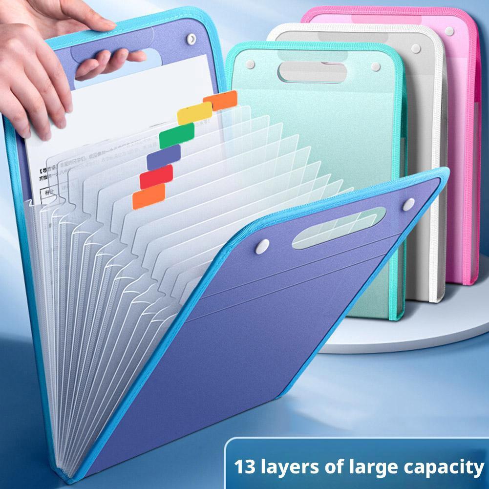 Document Scanner Portable - Carpeta de Archivos de 13 Bolsillos,