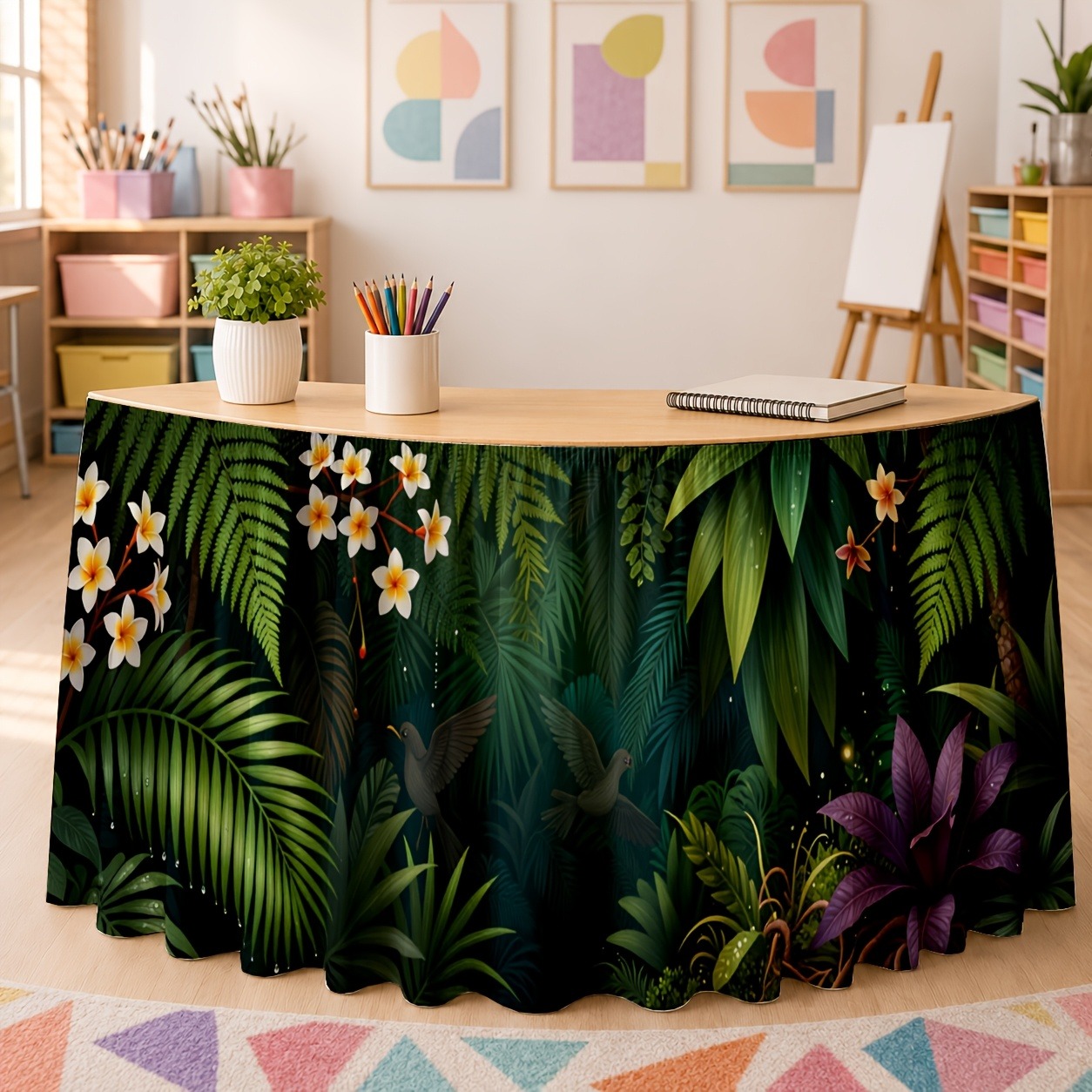 Decoraciones con plantas exóti - Home Office Work Table reseña y precio
