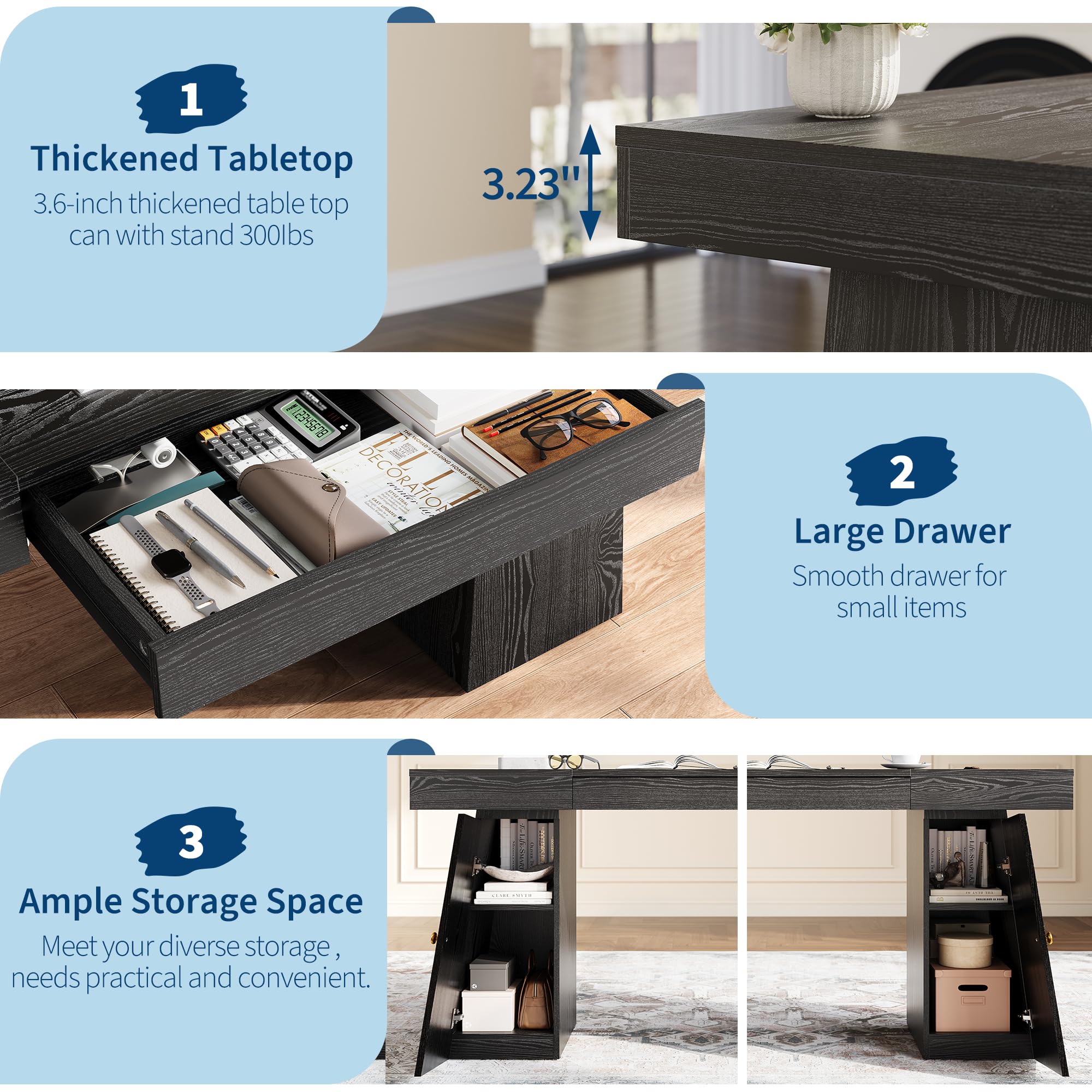 Escritorio para ordenador de 5 - Home Office Work Table reseña y precio