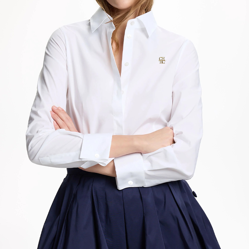 Camisa Elegante Blanca con Sol - Home Office Logo reseña y precio