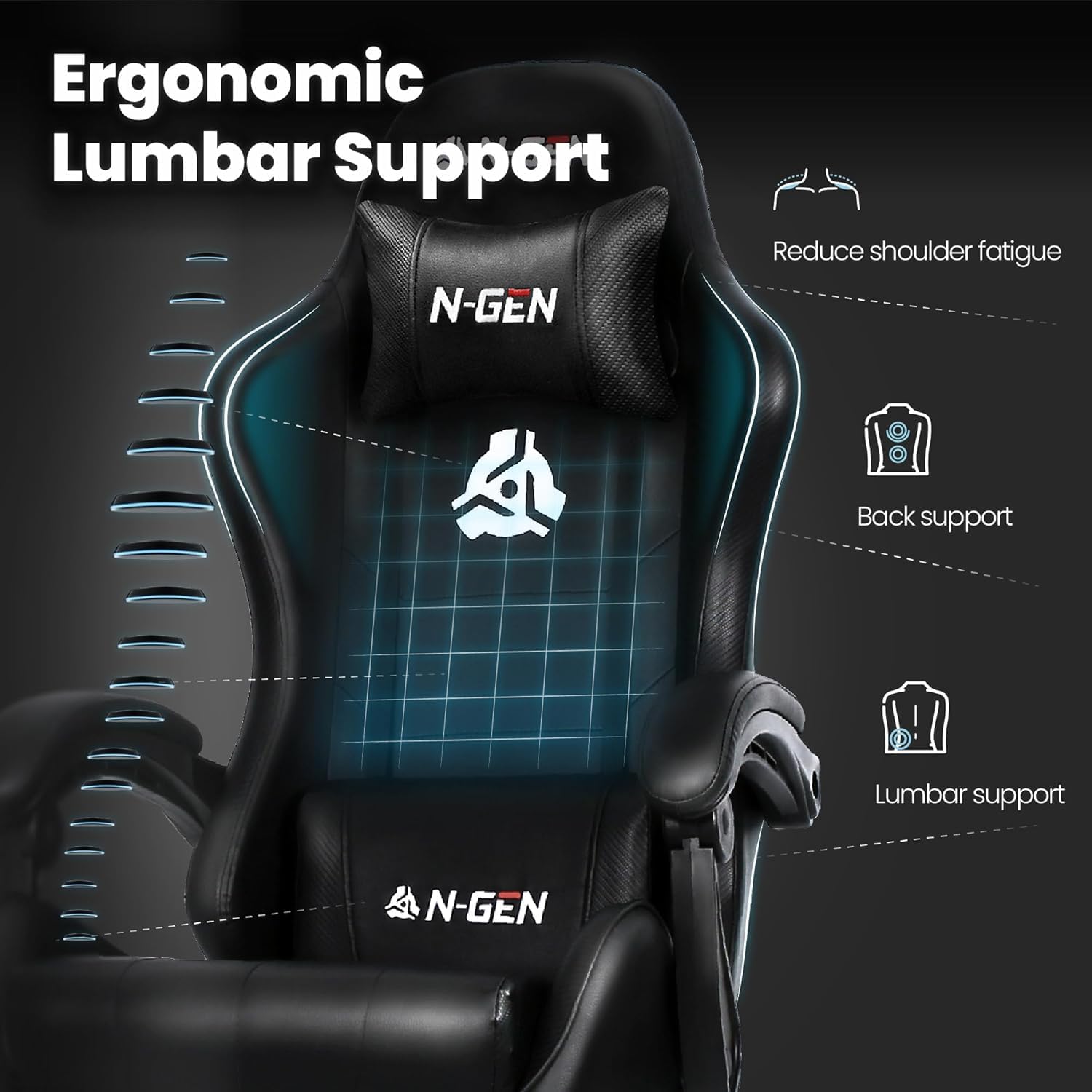 Silla Gamer con Reposapiés y S - Ergonomic Office Chair reseña y precio