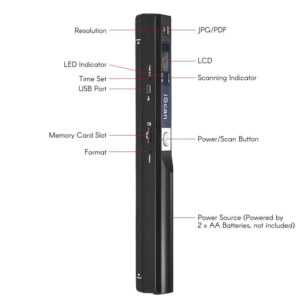 Escáner portátil iScan A4 para - Document Scanner Portable reseña y precio
