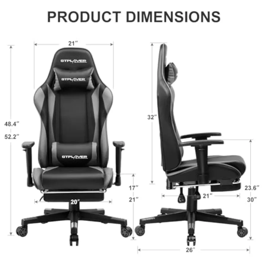 Silla de juego con reposapiés  - Ergonomic Office Chair reseña y precio