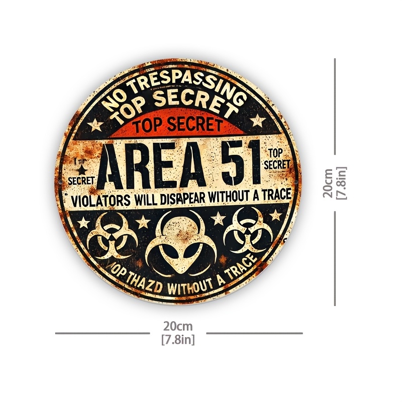 Vintage Area 51 Letrero de par - Home Office Logo reseña y precio