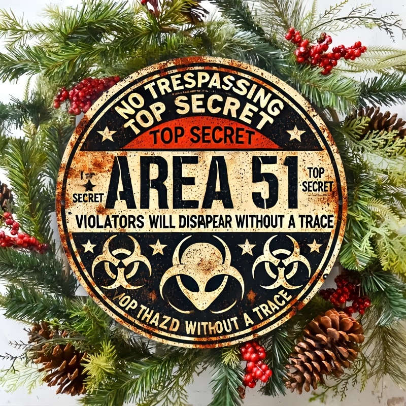Vintage Area 51 Letrero de par - Home Office Logo reseña y precio