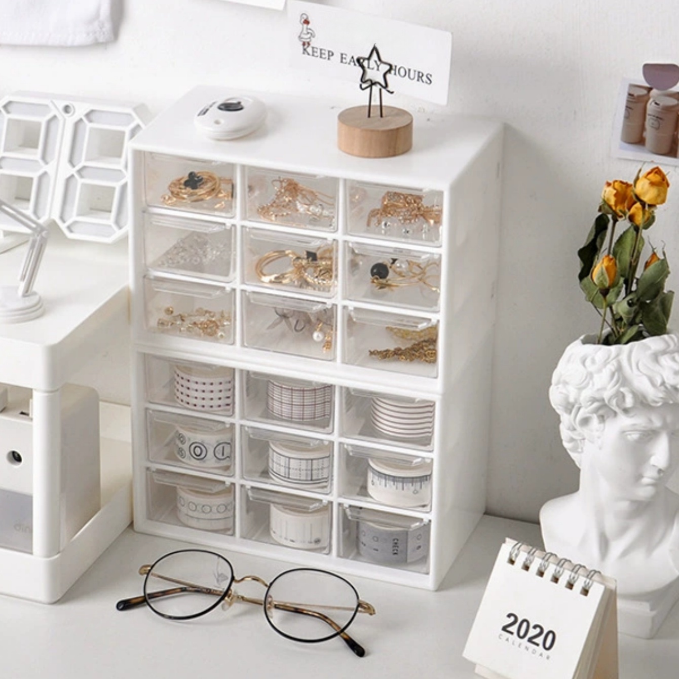Caja de almacenamiento de mate - Home Office Work Table reseña y precio