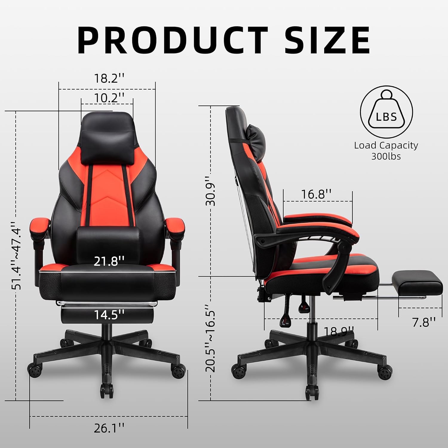 Silla Gaming con Reposapiés, S - Ergonomic Office Chair reseña y precio