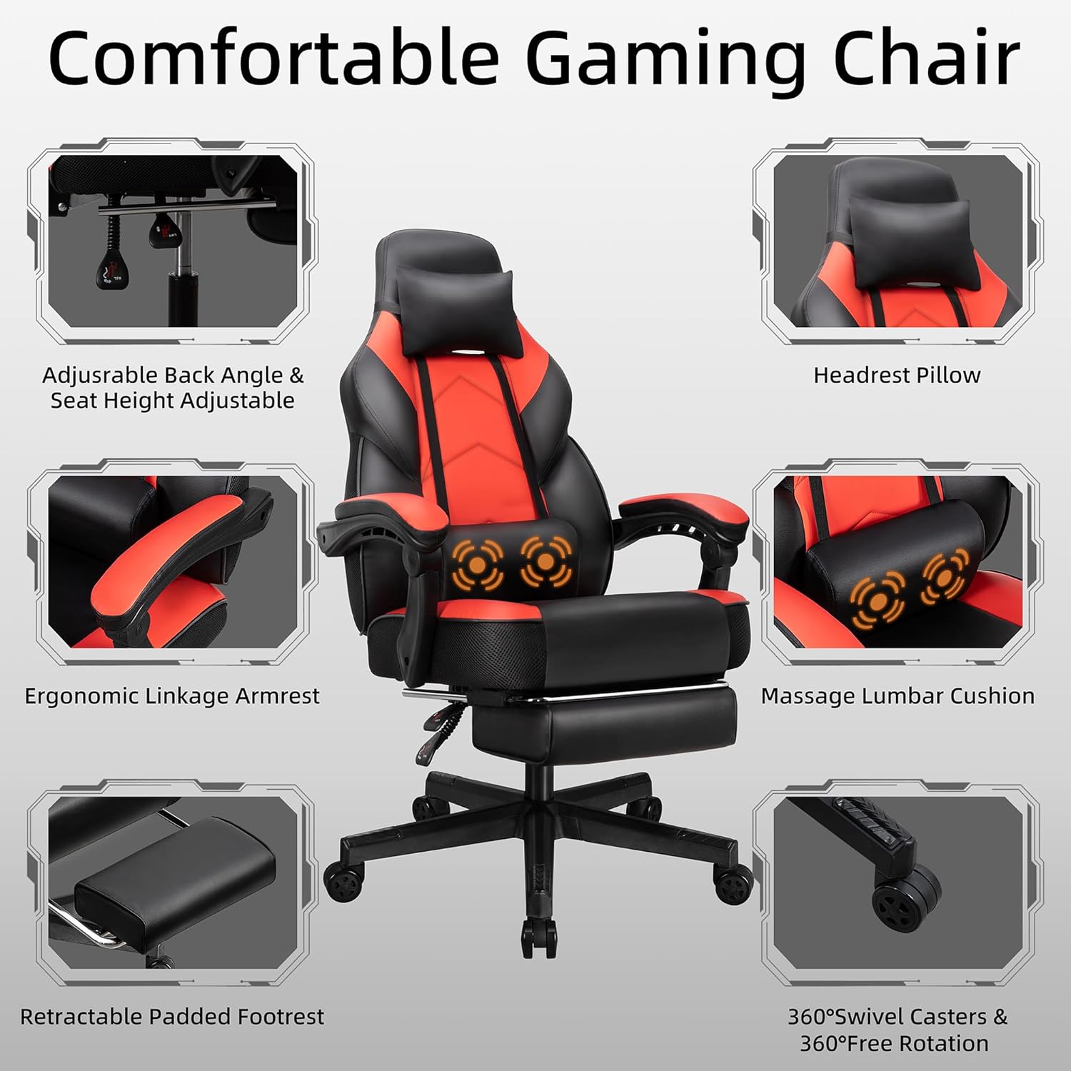 Silla Gaming con Reposapiés, S - Ergonomic Office Chair reseña y precio