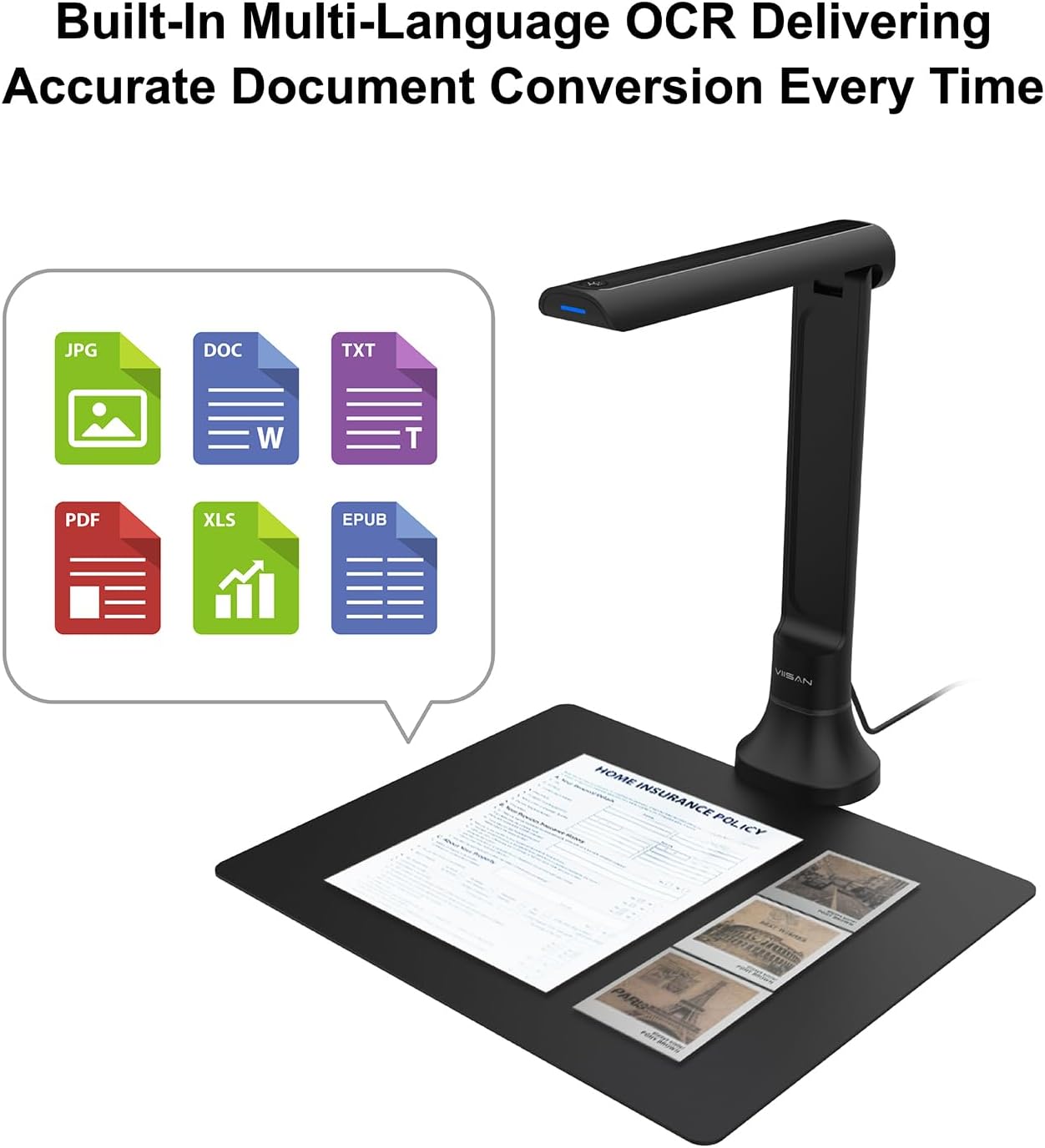 Cámara de Documentos VIISAN DB - Document Scanner Portable reseña y precio