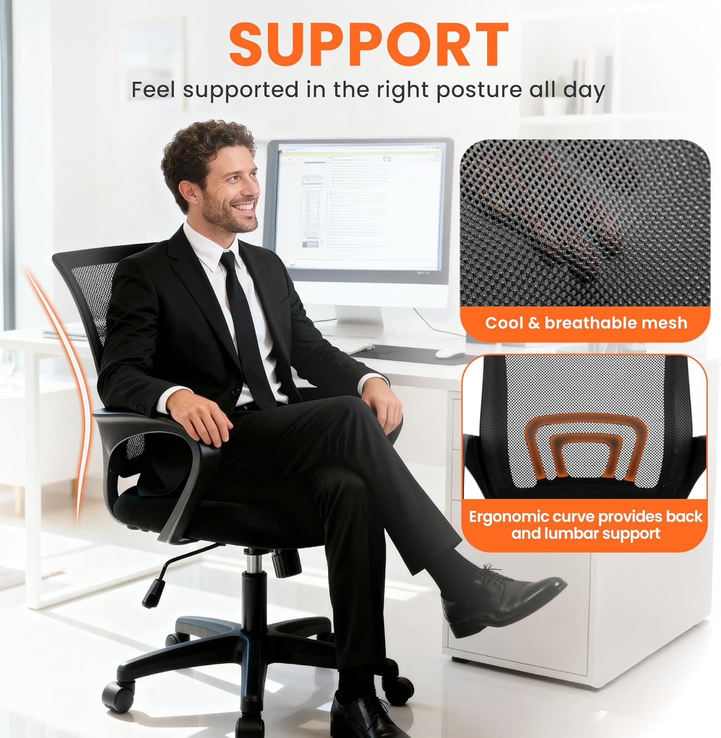 Silla de Oficina Ergonómica de - Ergonomic Office Chair reseña y precio