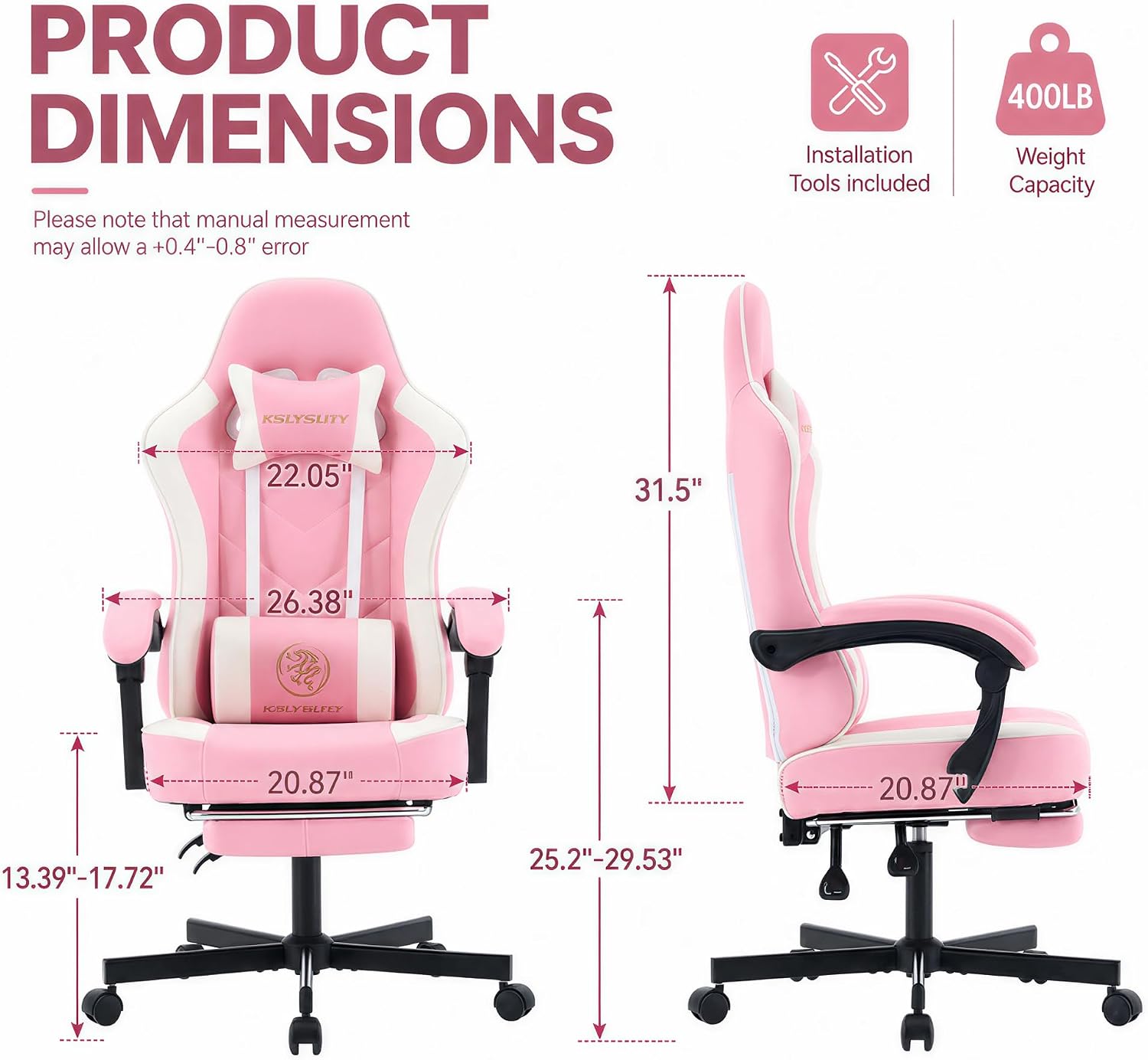 Silla de Juego Ergonómica con  - Ergonomic Office Chair reseña y precio
