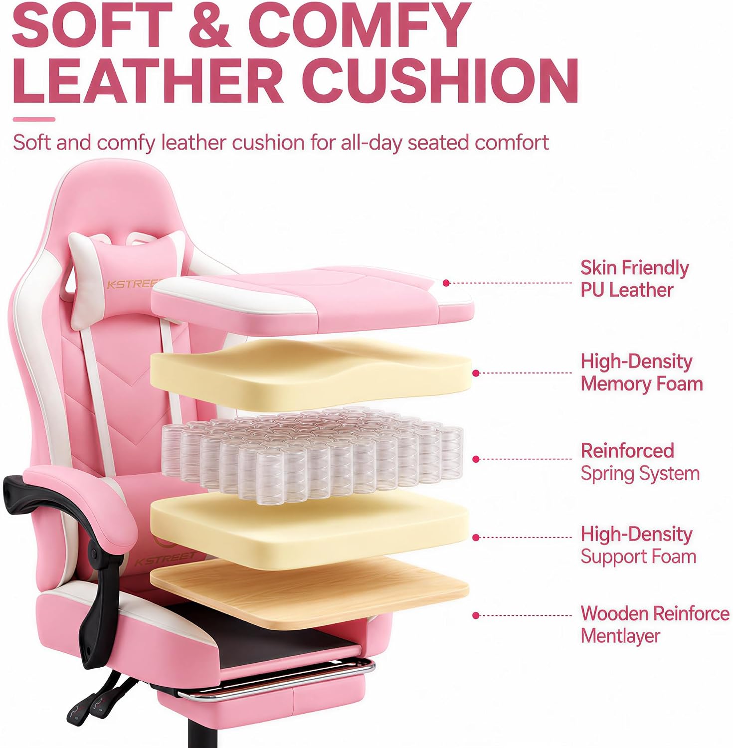 Silla de Juego Ergonómica con  - Ergonomic Office Chair reseña y precio