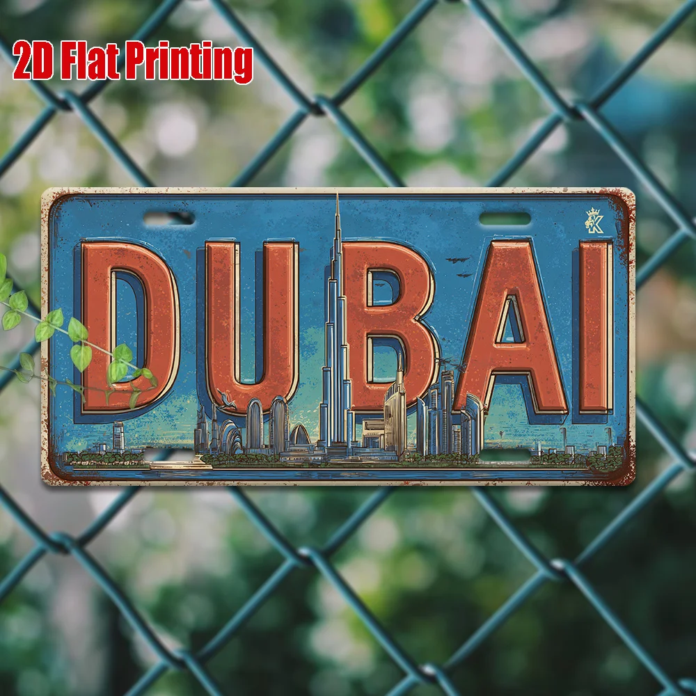 Placa de matrícula de aluminio - Home Office Dubai reseña y precio