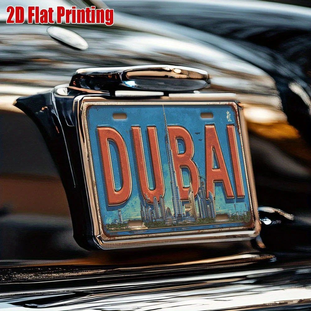 Placa de matrícula de aluminio - Home Office Dubai reseña y precio