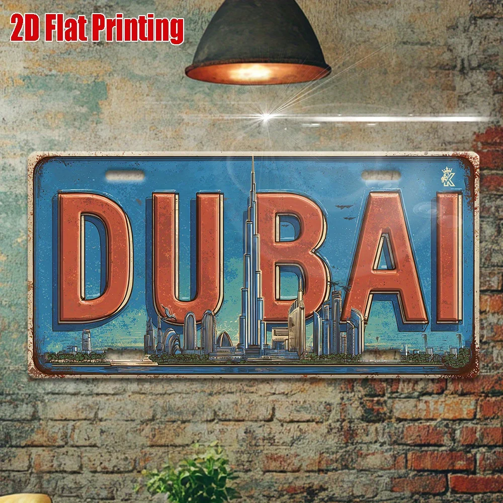 Placa de matrícula de aluminio - Home Office Dubai reseña y precio